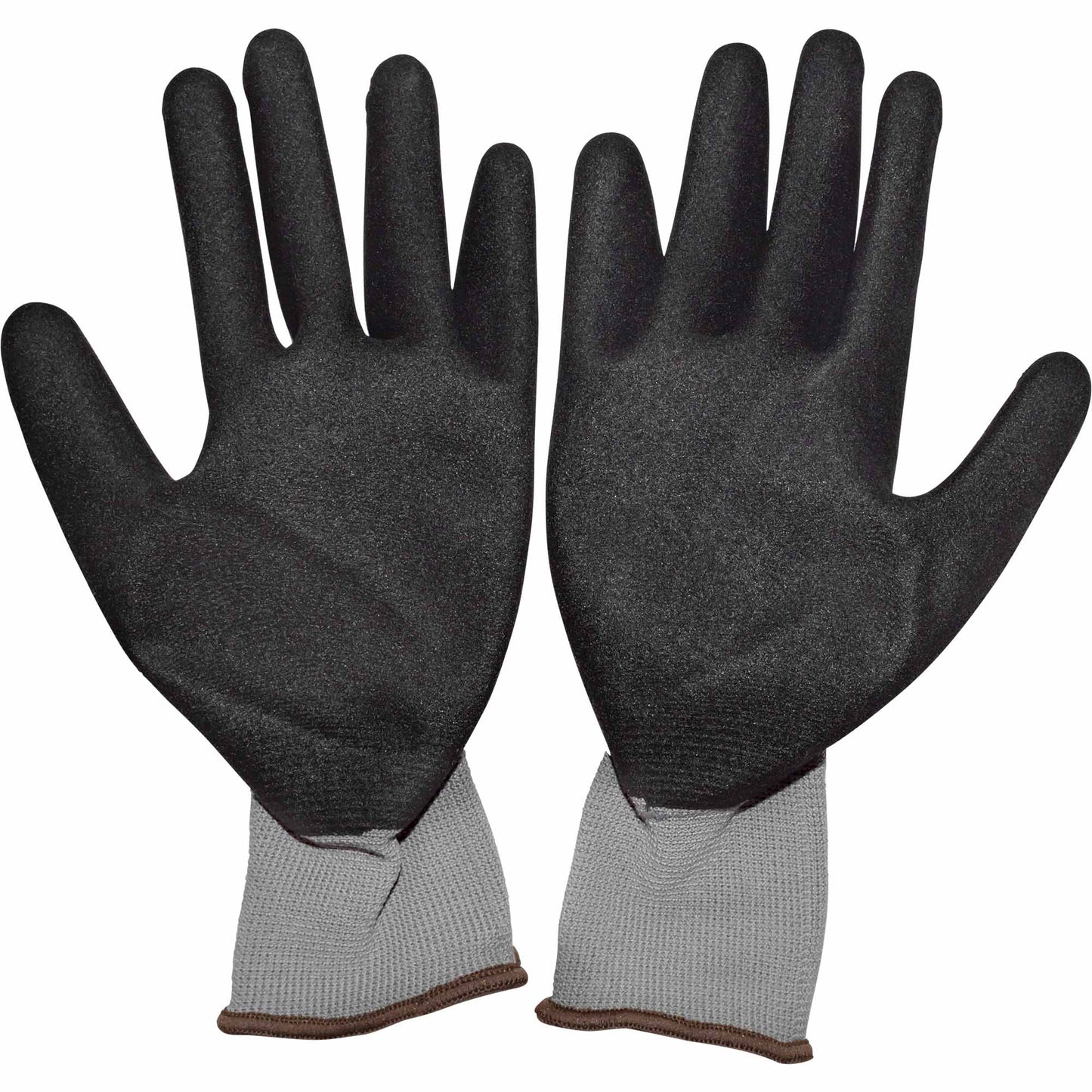 Brock Nitrile Coated Palm – Breathable Woven Nylon With Knitted Wrist Cuff - All-Purpose Work Gloves For Automotive-Industrial-Commercial-Construction-Household Use - Double Extra Large - 12 Pairs