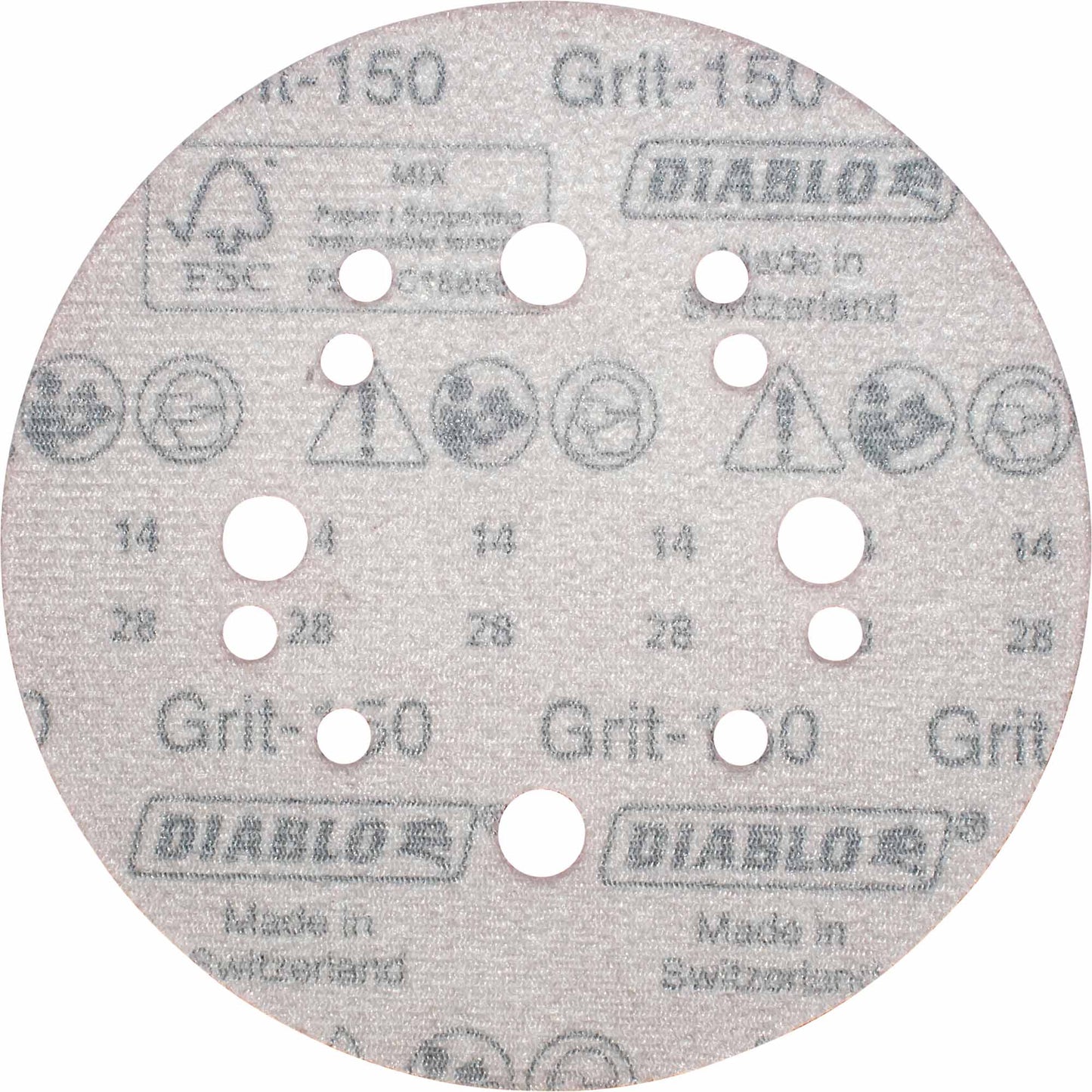Diablo 5 Inch 150-Grit Hook-Lock Sanding Discs 50 Piece Pack