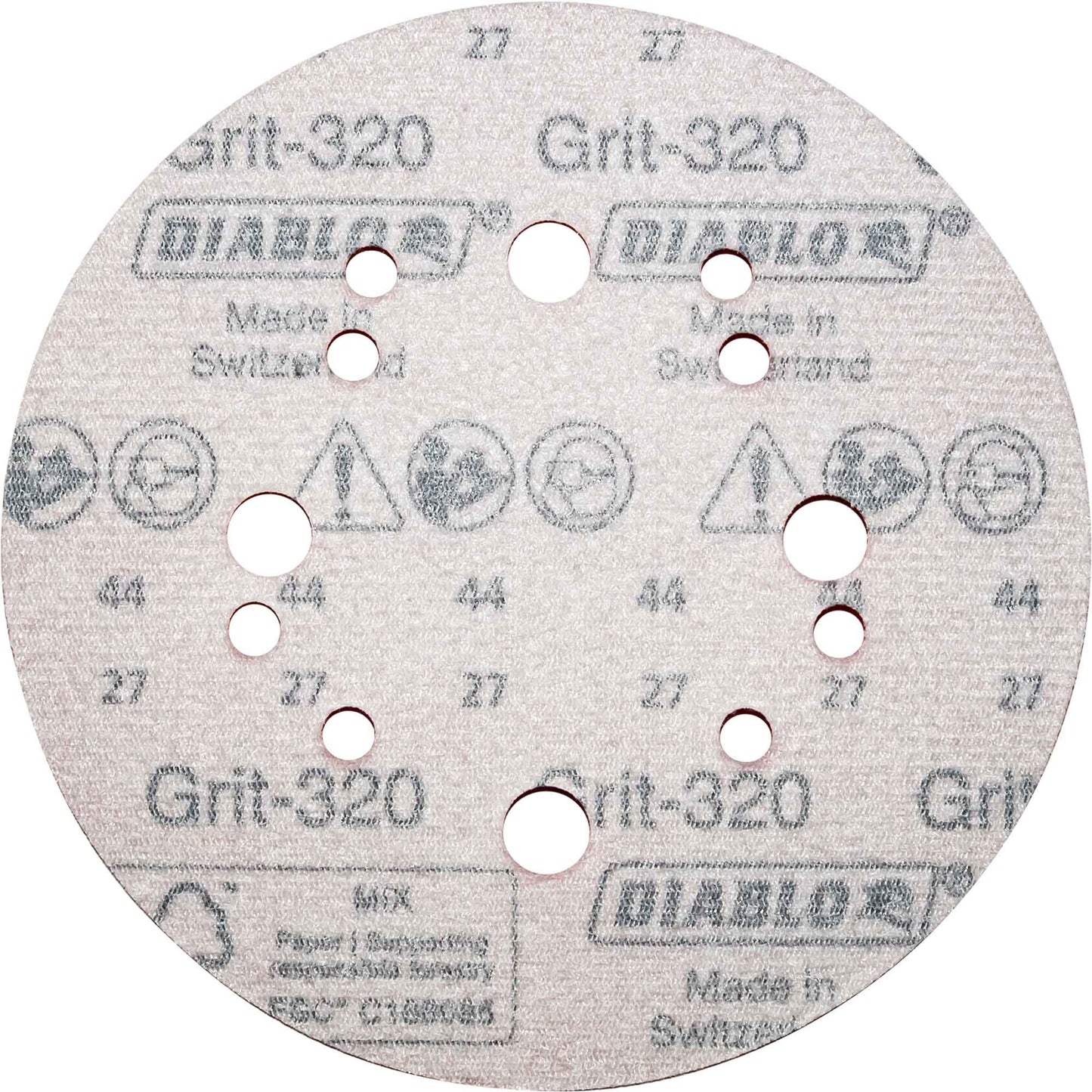 Diablo 5 Inch 320-Grit Hook & Lock ROS Sanding Discs 50 Piece Pack