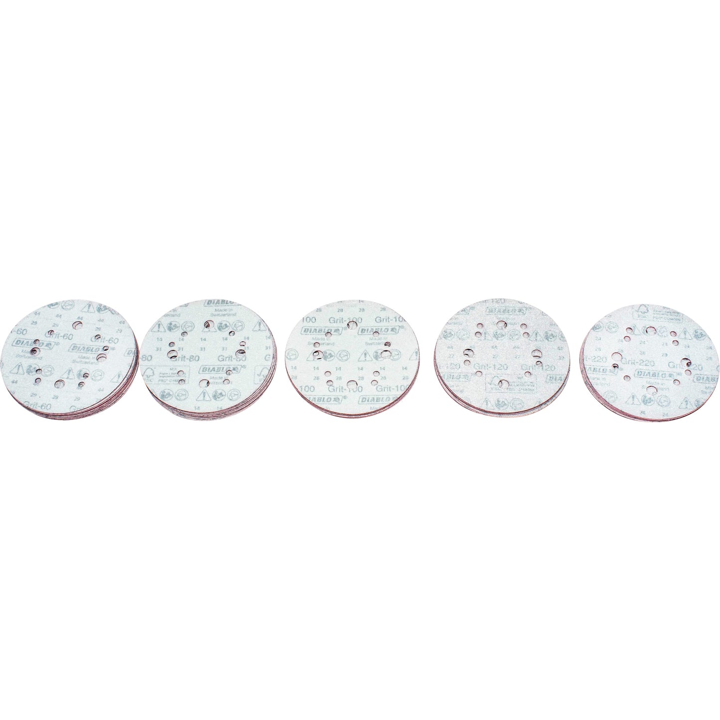 Diablo 5 Inch Assorted Hook-Lock Sanding Discs 50 Pack