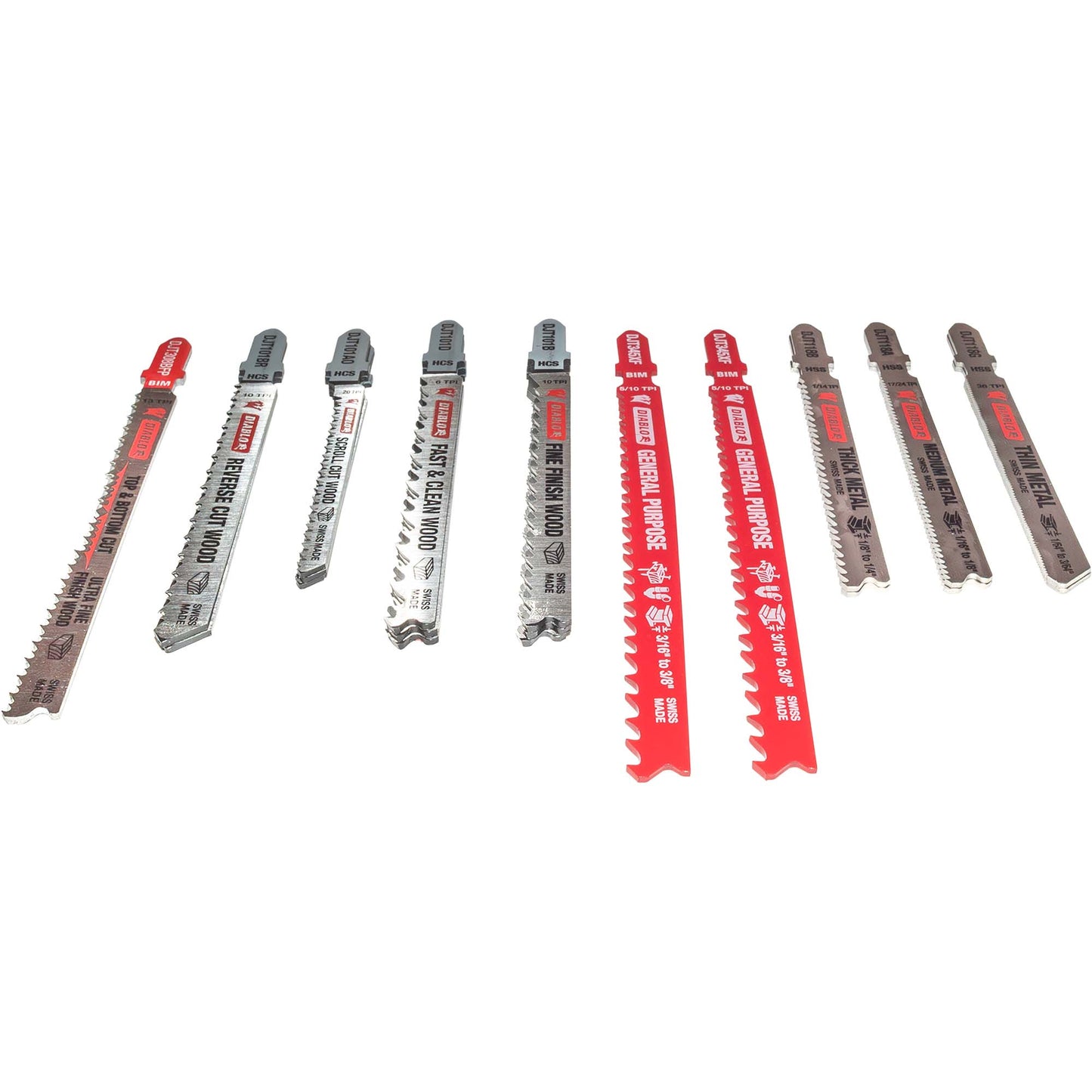 Diablo T-Shank Jig Saw Blade for Wood-Metal-Plastic 20pc Set