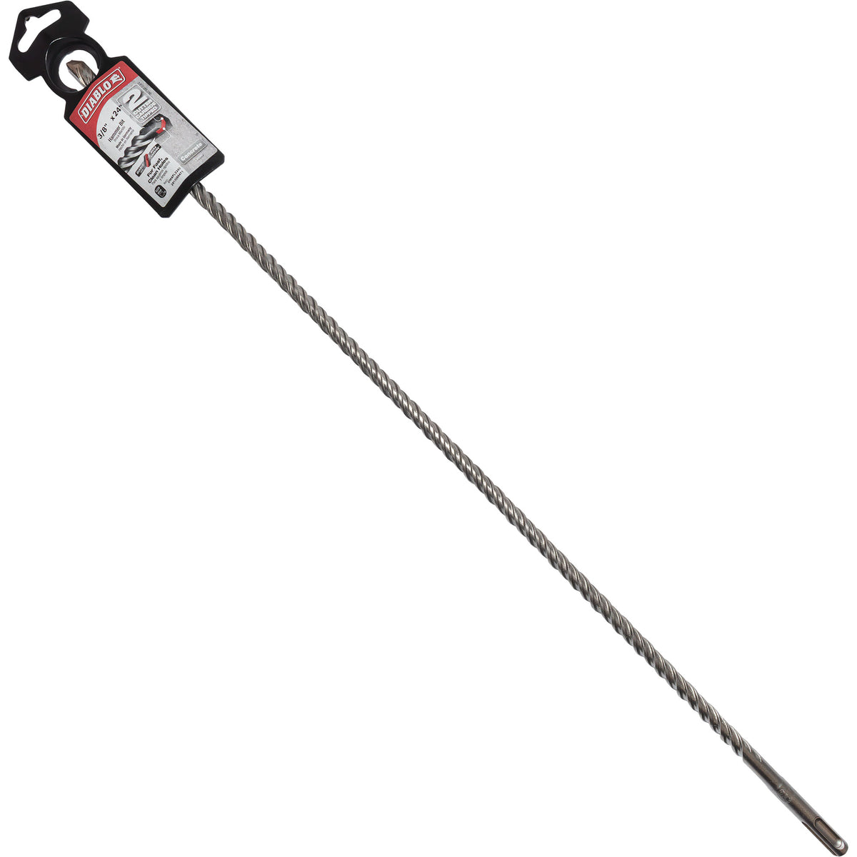 Diablo DMAPL2260-12 SDS-Plus 2 Cutter Carbide-Tipped Hammer Drill Bit For SDS Plus Rotary Hammers 3/8 Inch x 22 Inch x 24 Inch For Concrete-Brick-Block 12 Pack