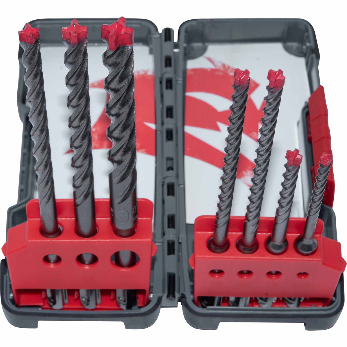 Diablo DMAPL9920-S7 Rebar Demon SDS-Plus 4-Cutter Full Carbide Head Hammer Drill Bits Assorted Sizes 7 Piece Set