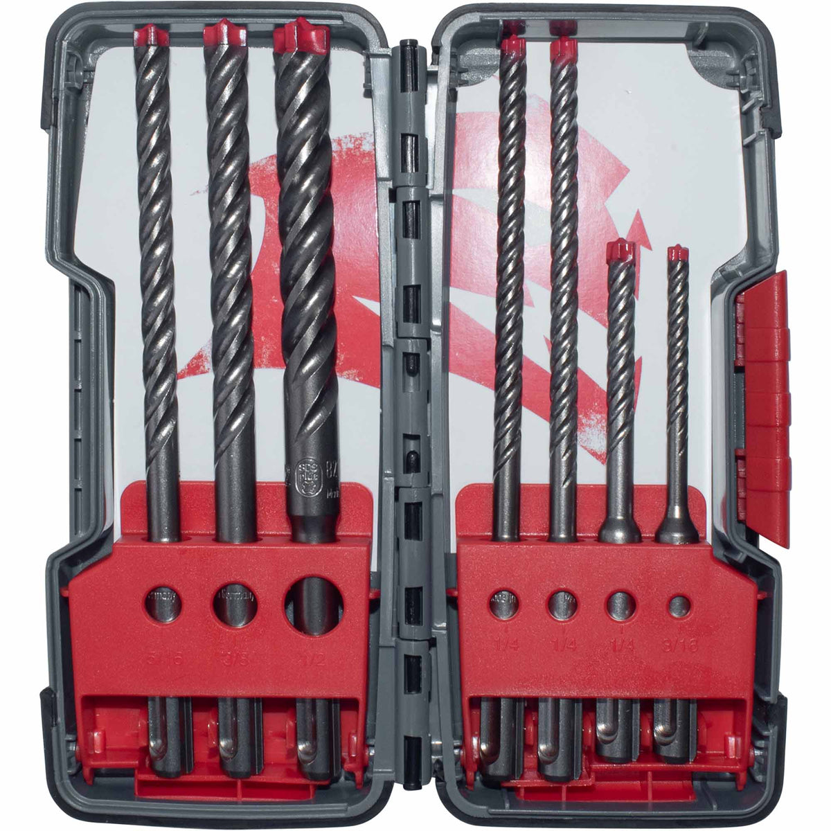 Diablo DMAPL9920-S7 Rebar Demon SDS-Plus 4-Cutter Full Carbide Head Hammer Drill Bits Assorted Sizes 7 Piece Set