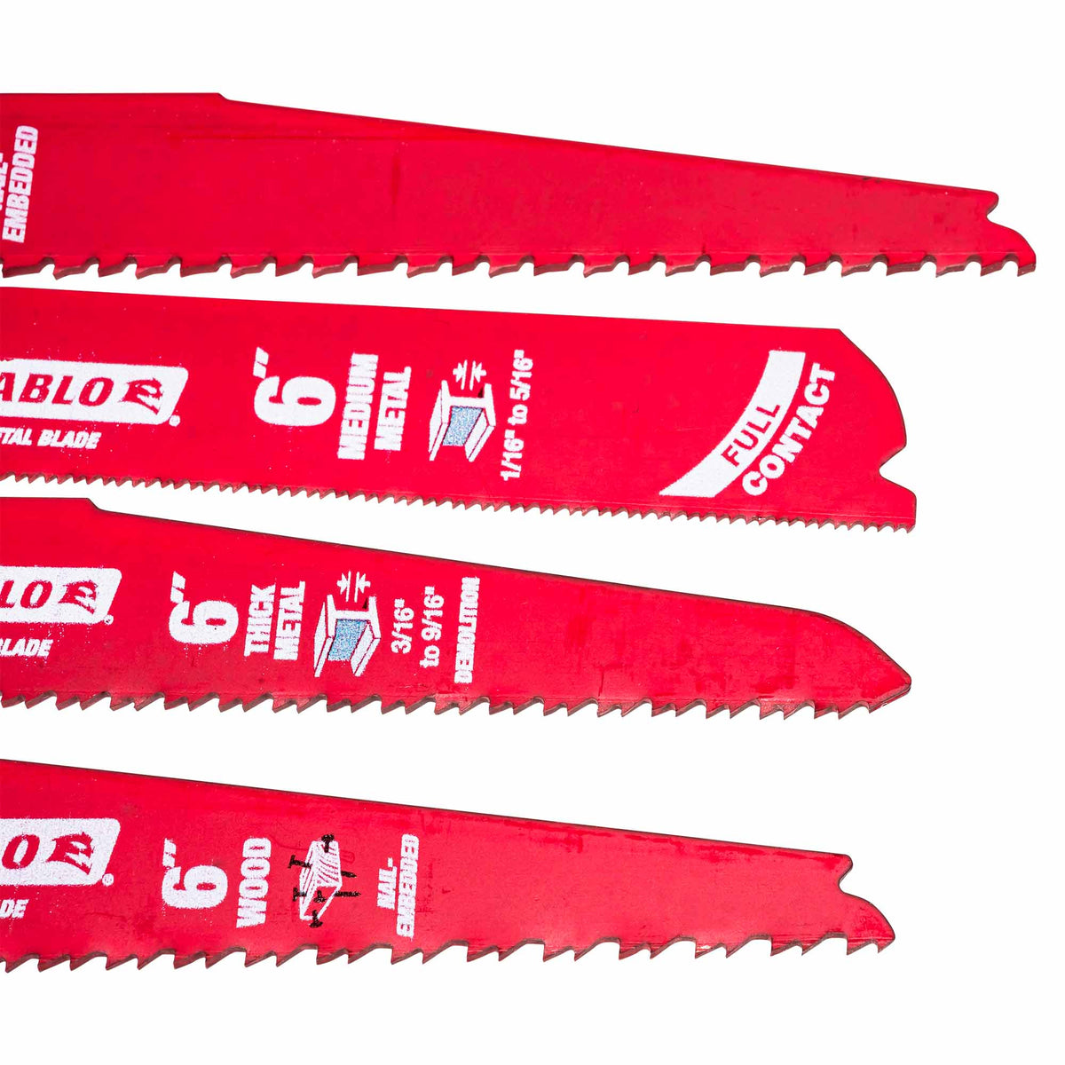 Diablo Bi-Metal Reciprocating Blade for Demolition 6 pc Set