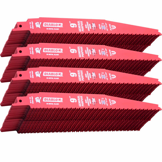 Diablo 9 Inch Bi-Metal Reciprocating Saw Blade For General Purpose 200 Pack