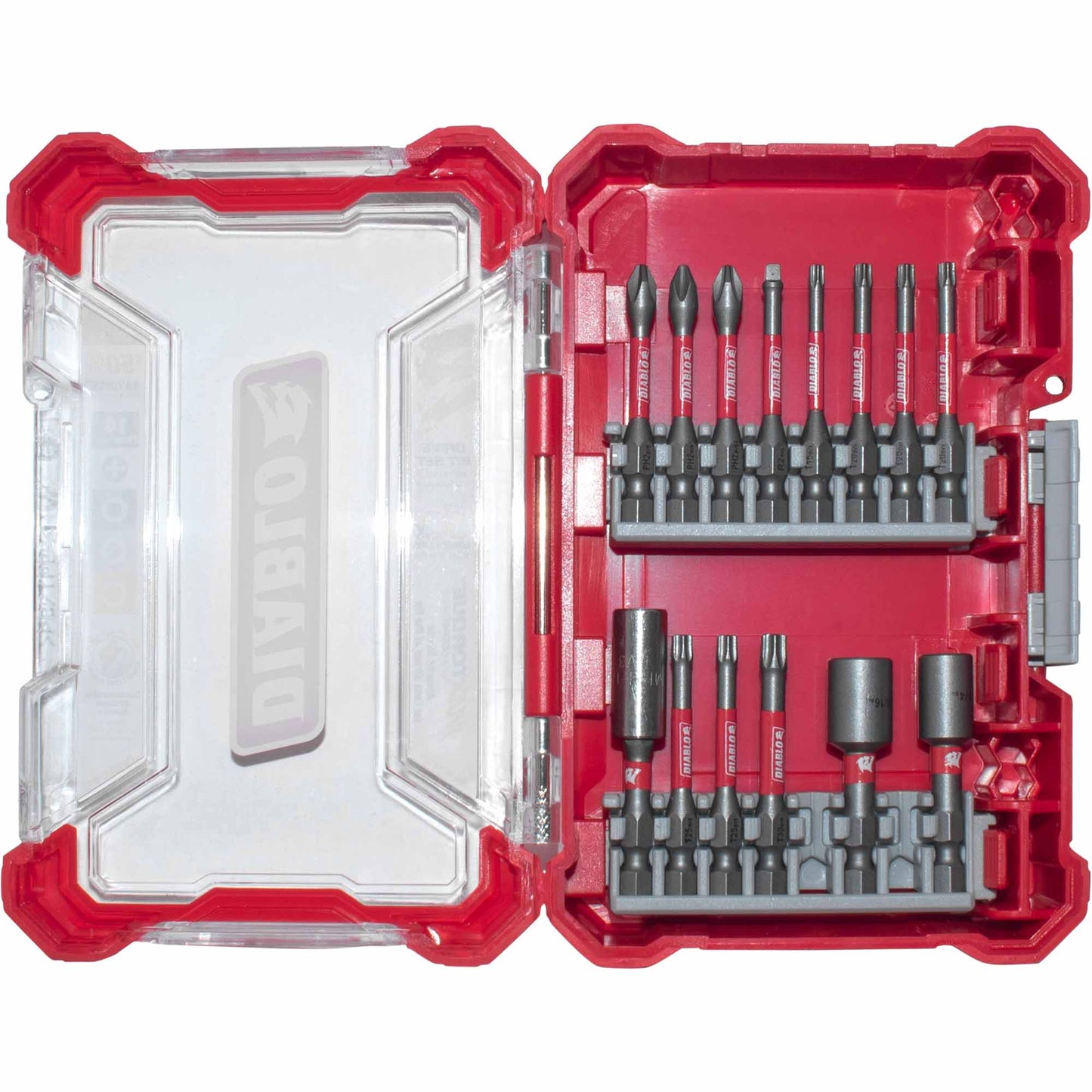 Diablo DSC-S14 High-Performance Magnetic Screwdriving Bits Assorted Sizes 14 Piece Set