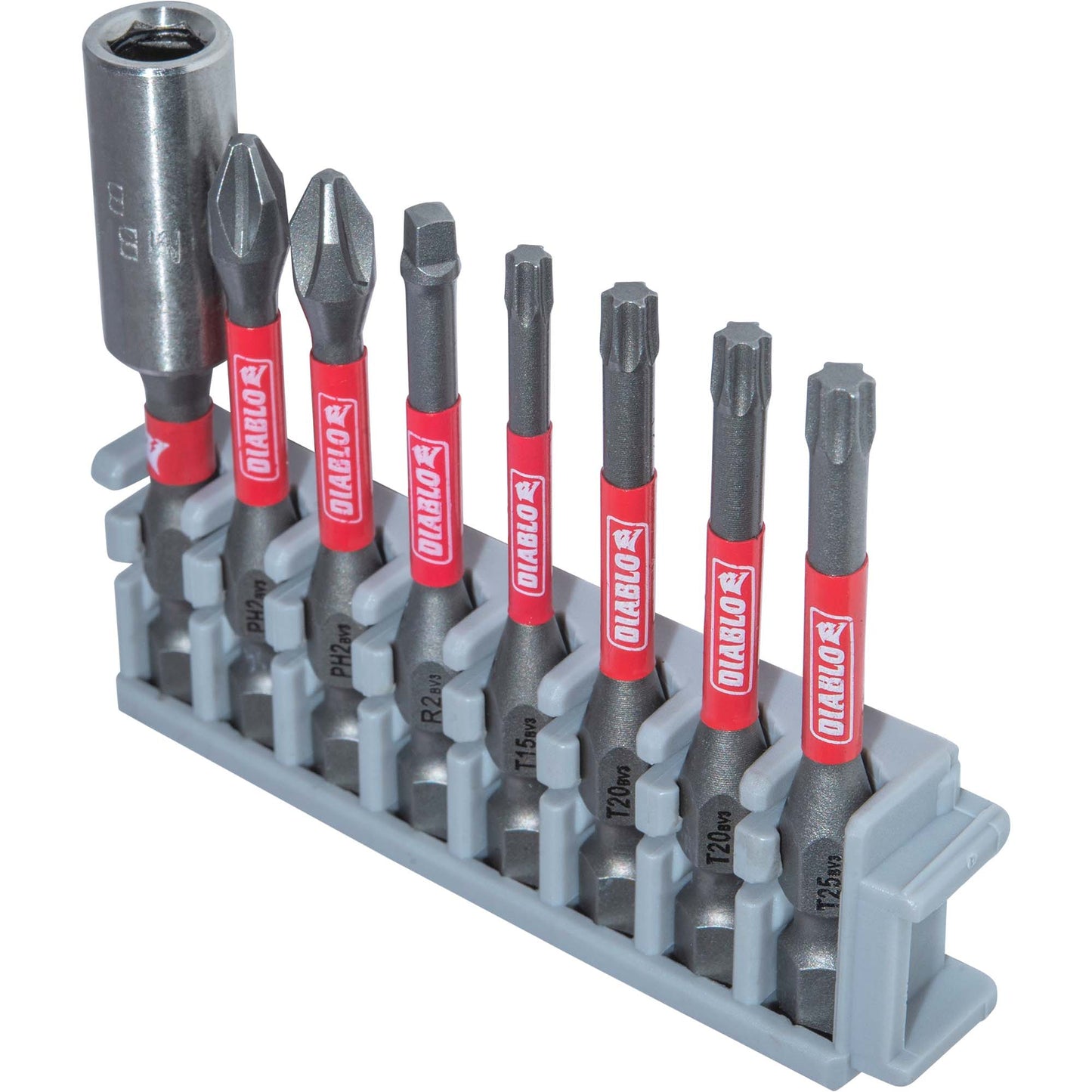 Diablo DSC-S24 High-Performance Magnetic Screwdriving Bits Assorted Sizes 24 Piece Set