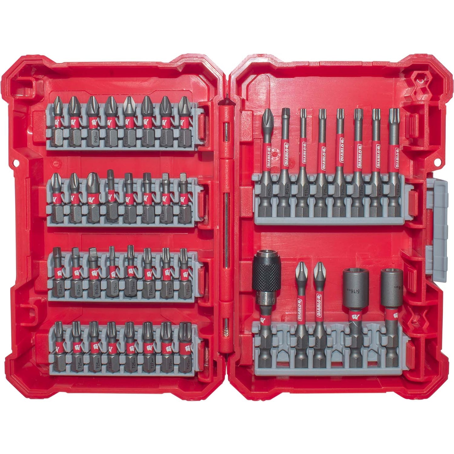 Diablo DSC-S45 High-Performance Magnetic Screwdriving Bits Assorted Sizes 45 Piece Set
