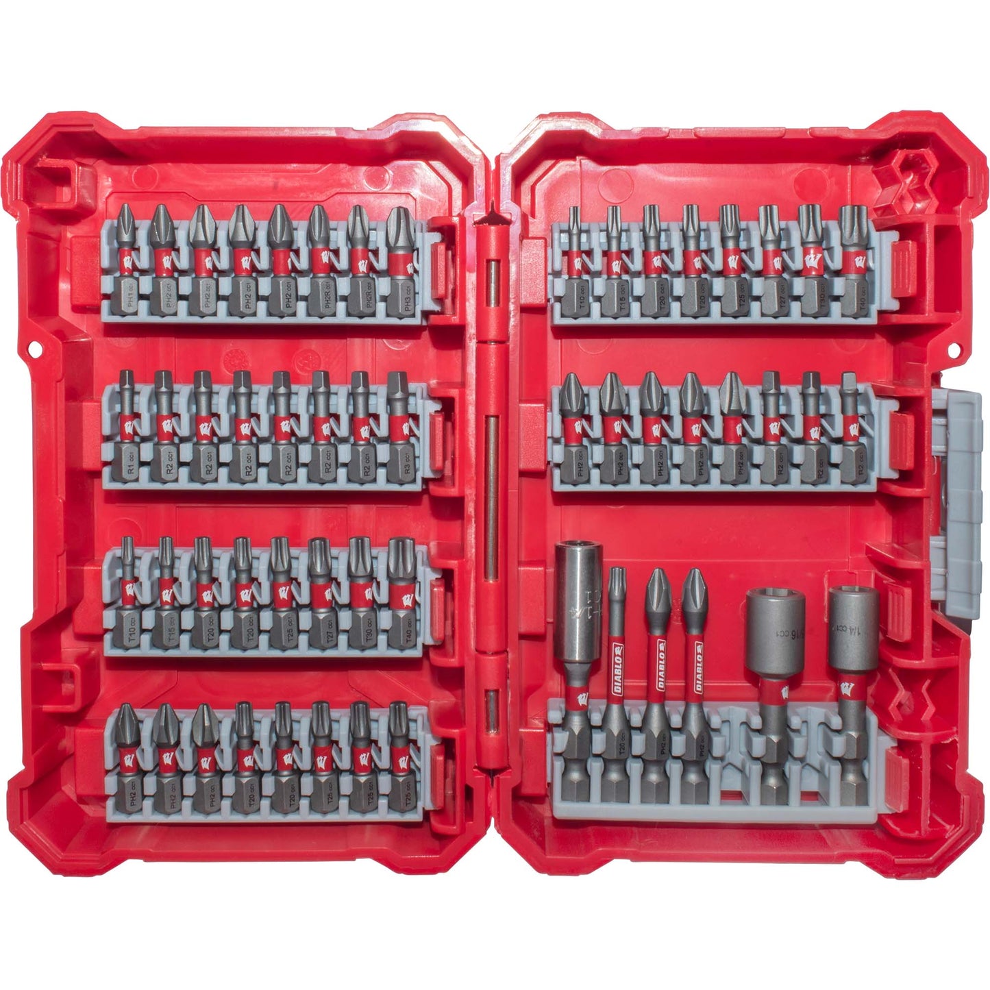 Diablo DSC-S54 High-Performance Magnetic Screwdriving Bits Assorted Sizes 54 Piece Set
