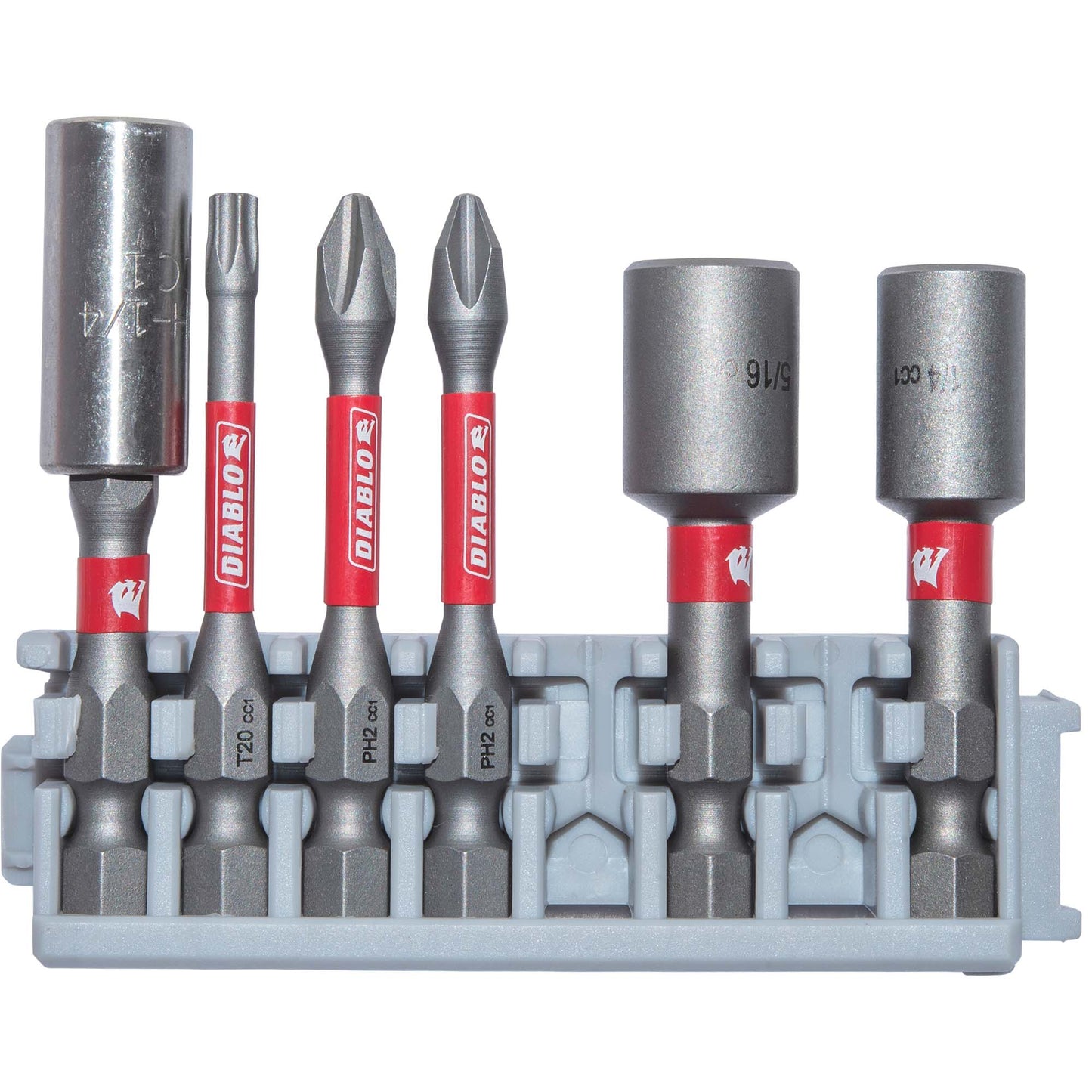 Diablo DSC-S54 High-Performance Magnetic Screwdriving Bits Assorted Sizes 54 Piece Set