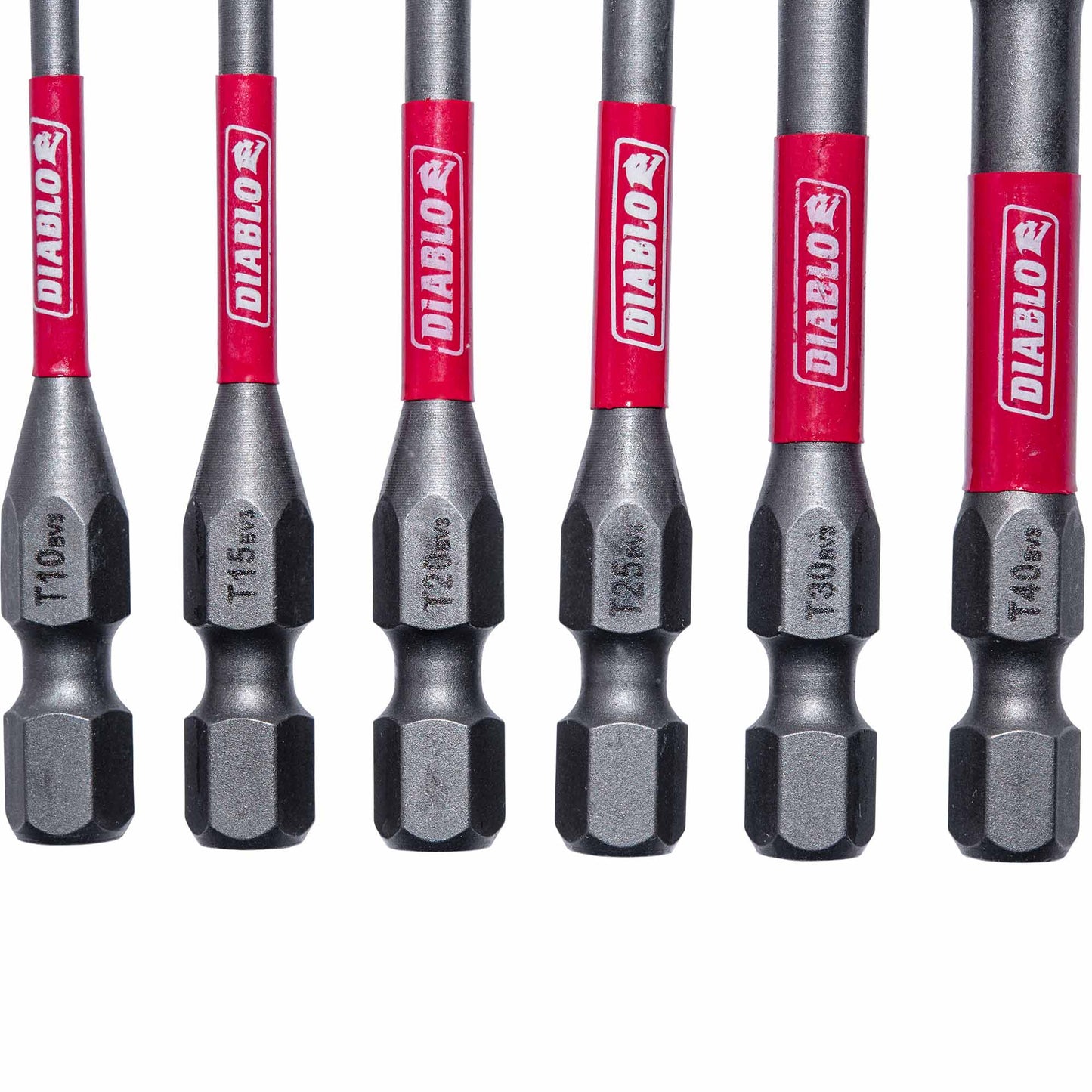 Diablo DTV2-S6 Driver Torx Bit Assorted Pack 1/4 Inch Hex x 2 Inch Includes T10, T15, T20, T25, T30 and T40 Bits 6 Piece Set