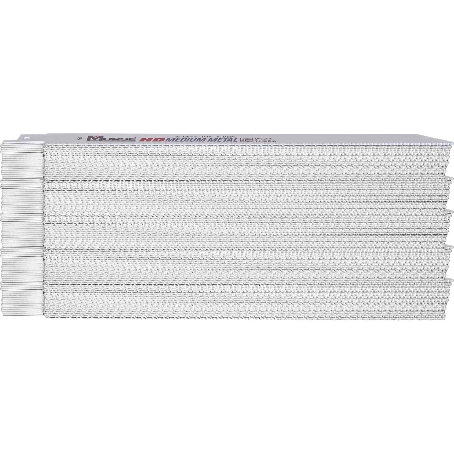 MK Morse HD Medium Metal Bi-Metal Reciprocating Saw Blade For Medium Metal (1/8 Inch - 3/8 Inch) 9 Inch x 3/4 Inch x 0.035 Inch 14 TPI 100 Pack