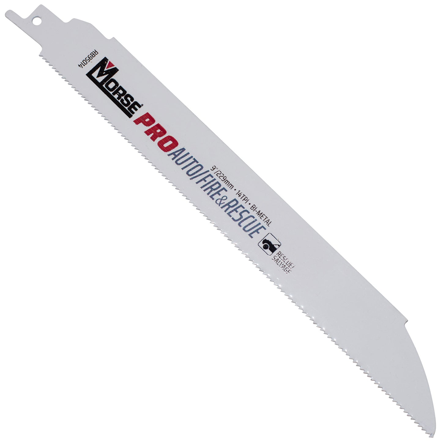 Morse PRO Auto/Fire & Rescue Bi-Metal Reciprocating Saw Blades For Automotive Salvage/Fire and Rescue - Medium Metal (1/8 Inch - 3/8 Inch) 9 Inch x 1 Inch x 0.050 Inch 14 TPI 100 Pack