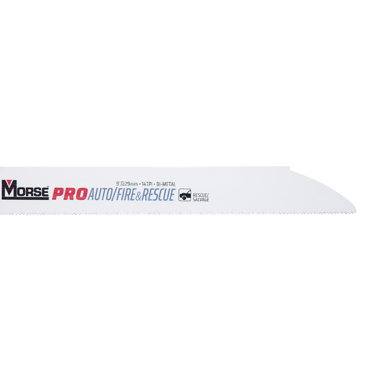 Morse PRO Auto/Fire & Rescue Bi-Metal Reciprocating Saw Blades For Automotive Salvage/Fire and Rescue - Medium Metal (1/8 Inch - 3/8 Inch) 9 Inch x 1 Inch x 0.050 Inch 14 TPI 100 Pack