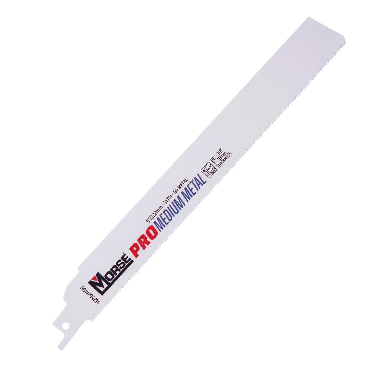MK Morse PRO Auto|Fire & Rescue Bi-Metal Reciprocating Saw Blade For Automotive Salvage/Fire and Rescue - Medium Metal (1/8 Inch - 3/8 Inch) 9 Inch X 1 Inch X 0.042 Inch 14 TPI 100 Pack