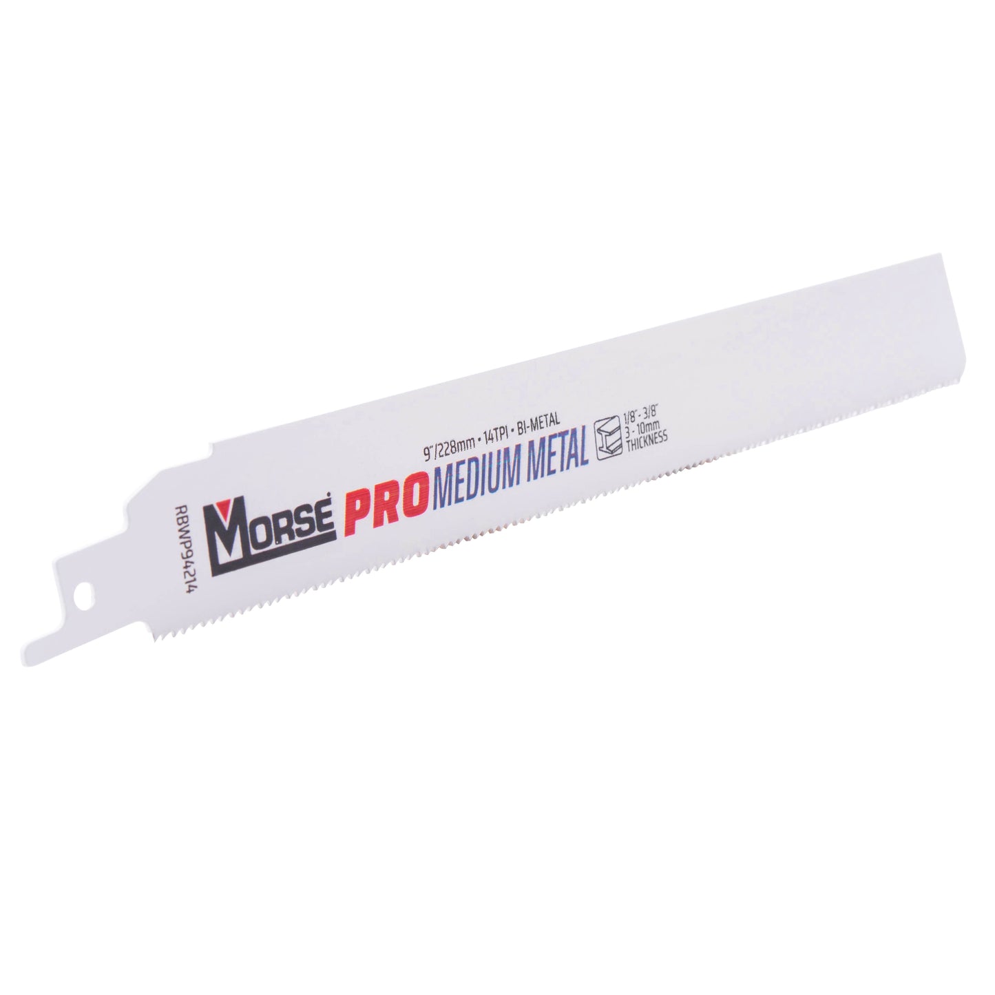 MK Morse PRO Auto|Fire & Rescue Bi-Metal Reciprocating Saw Blade For Automotive Salvage/Fire and Rescue - Medium Metal (1/8 Inch - 3/8 Inch) 9 Inch X 1 Inch X 0.042 Inch 14 TPI 100 Pack