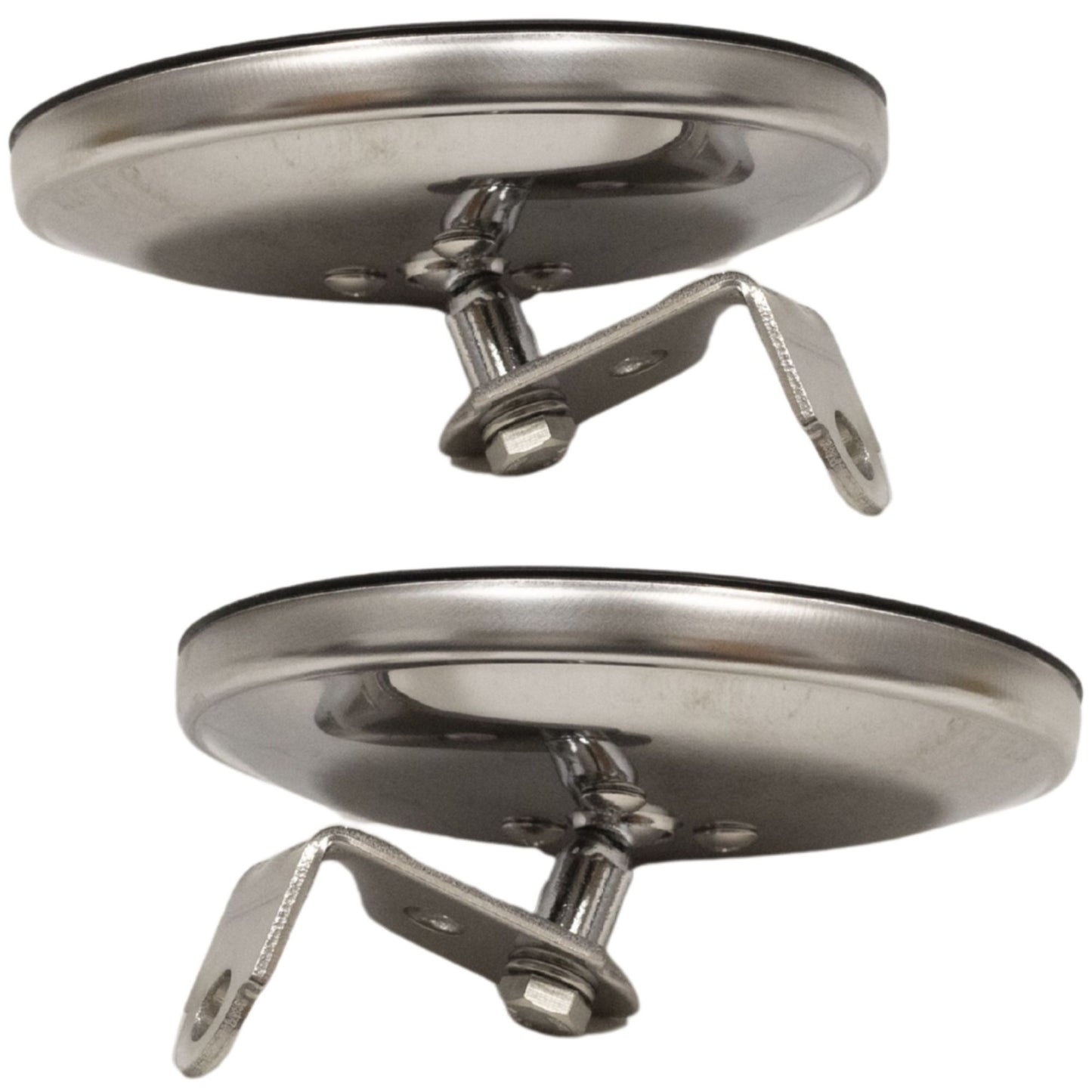 Brock Replacement Driver and Passengers Universal Convex Stainless Steel 5" Side Mirrors with Brackets