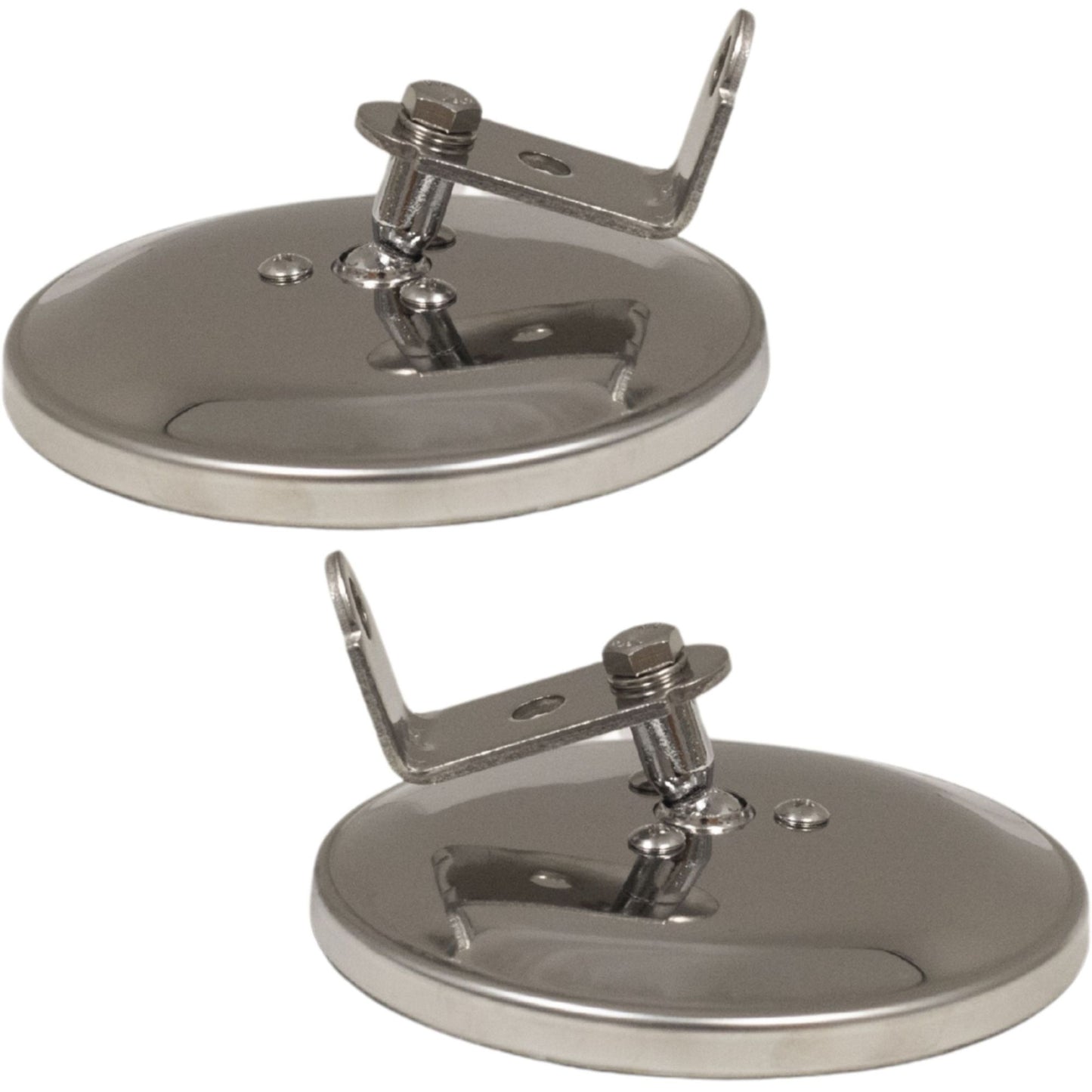 Brock Replacement Driver and Passengers Universal Convex Stainless Steel 5" Side Mirrors with Brackets