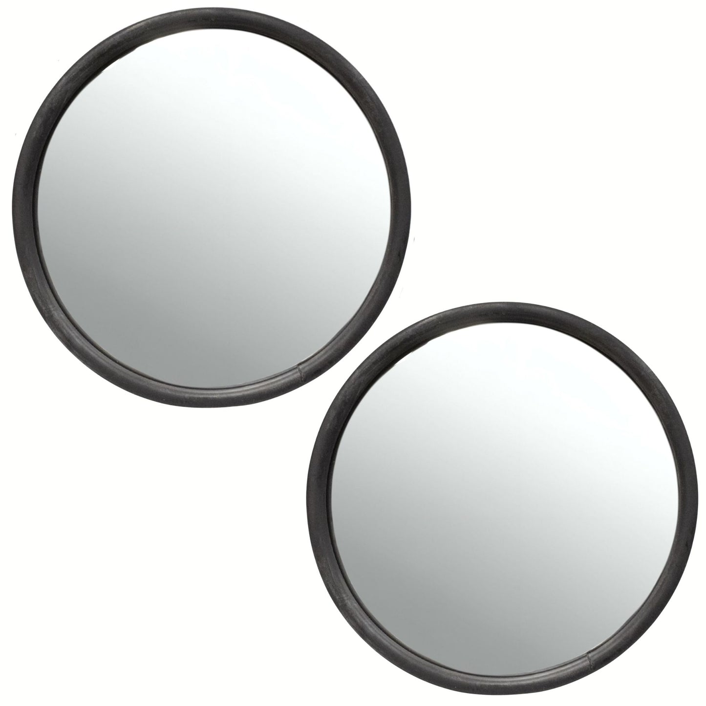 Brock Replacement Driver and Passenger Universal Convex Stainless Steel 6" Round Side Mirrors with Brackets