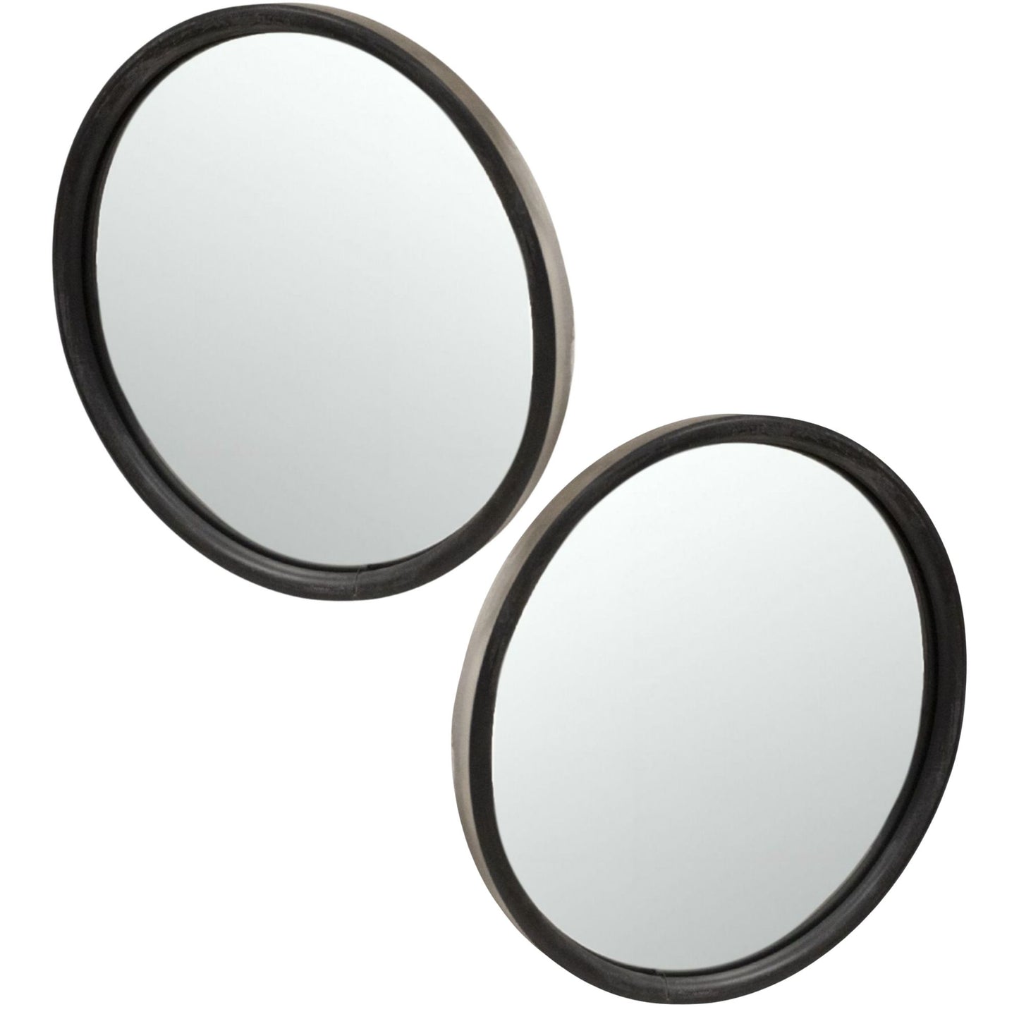 Brock Replacement Driver and Passenger Universal Convex Stainless Steel 6" Round Side Mirrors with Brackets