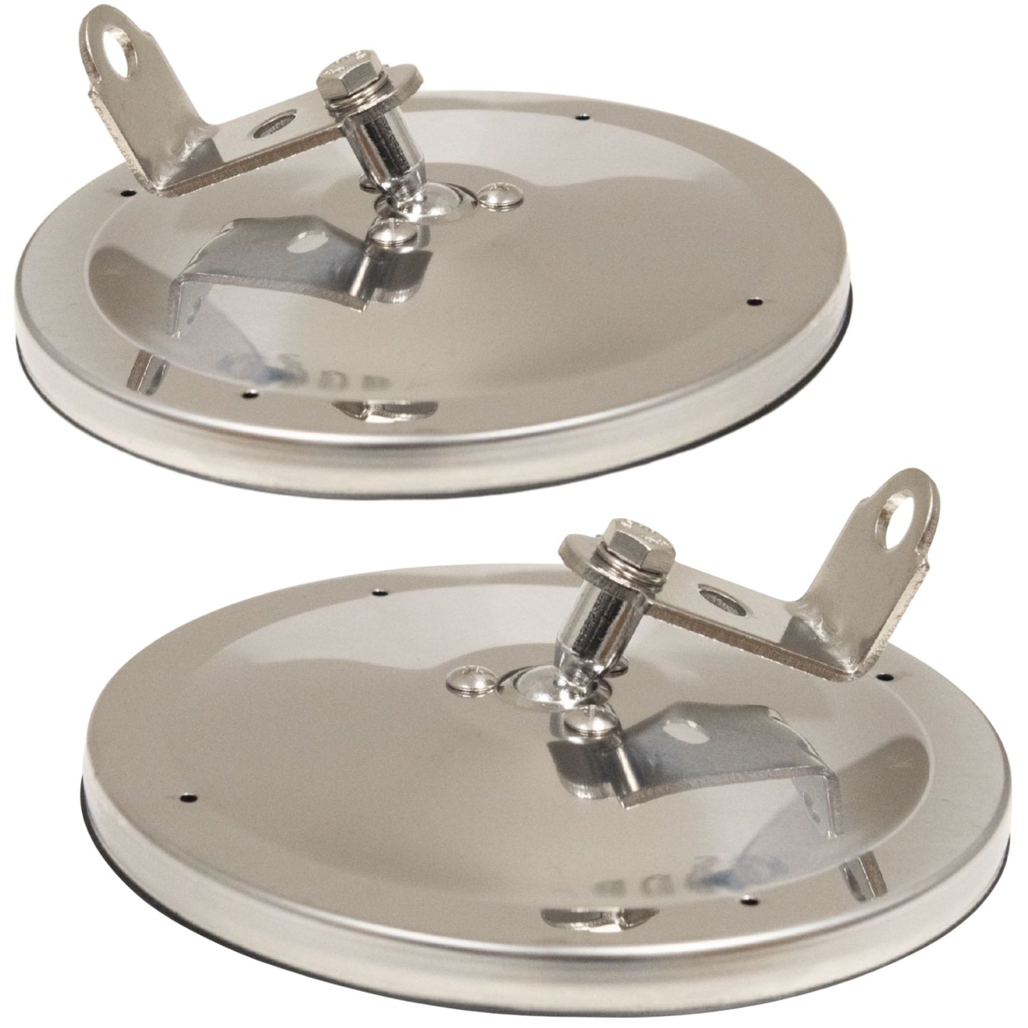 Brock Replacement Driver and Passenger Universal Convex Stainless Steel 6" Round Side Mirrors with Brackets