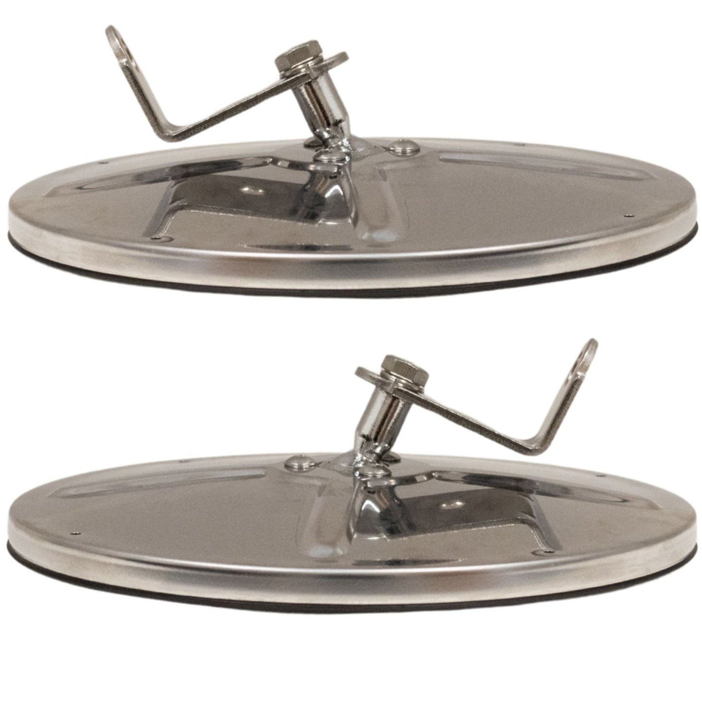Brock Replacement Driver and Passenger Universal Convex Stainless Steel 7.5" Round Side Mirrors with L Brackets
