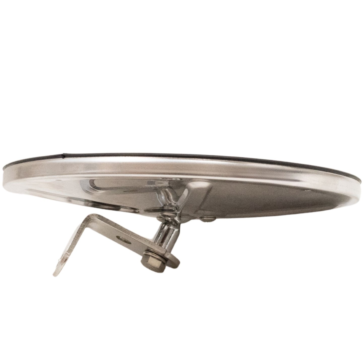 Brock Replacement Universal Convex Stainless Steel 7" Round Side Mirror with L Bracket