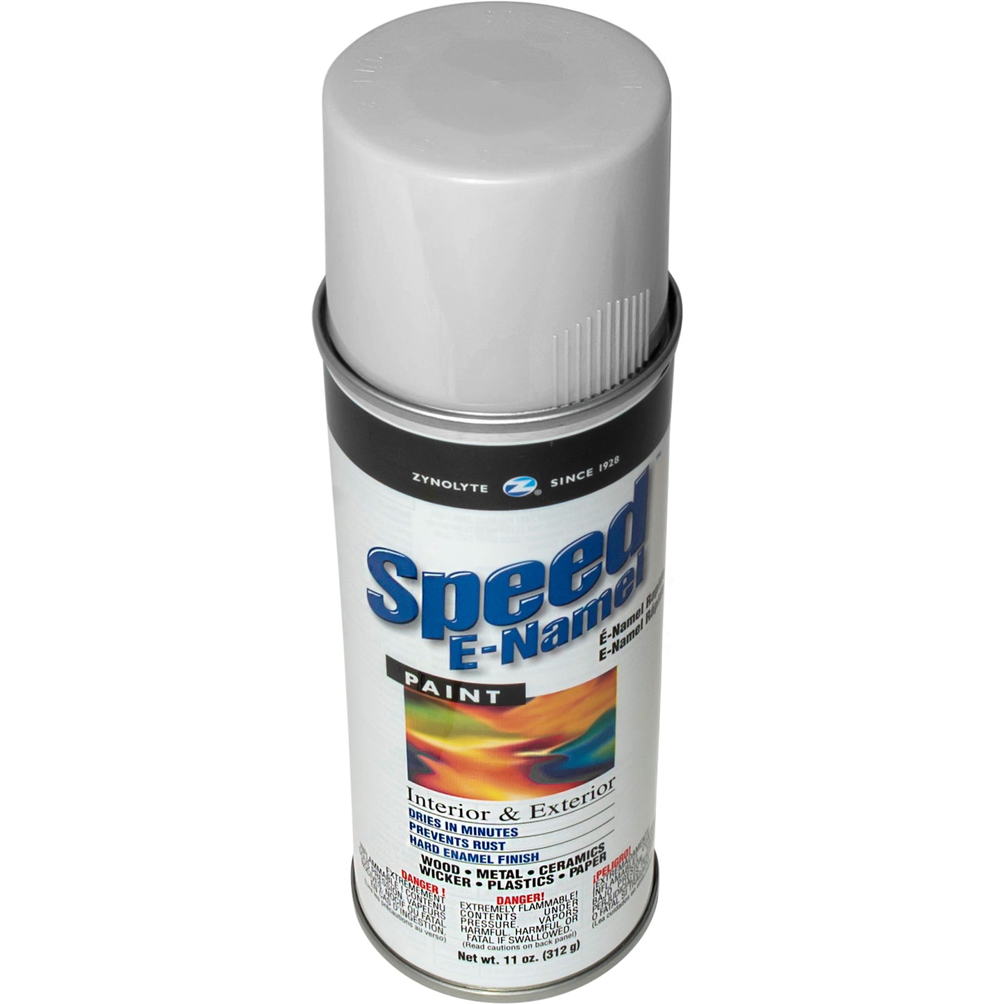 Zynolyte Speed E-Namel Z275 Fast Drying Enamel Spray Paint Semi-Gloss White 11 oz Can Case of 12