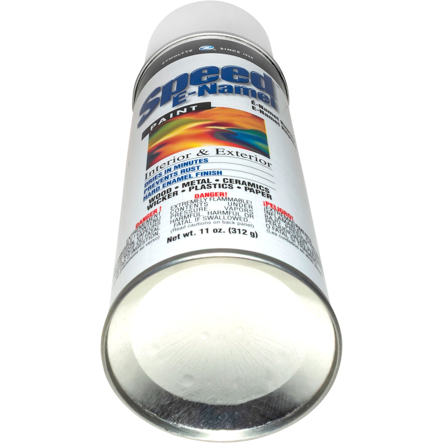 Zynolyte Speed E-Namel Z275 Fast Drying Enamel Spray Paint Semi-Gloss White 11 oz Can Case of 12