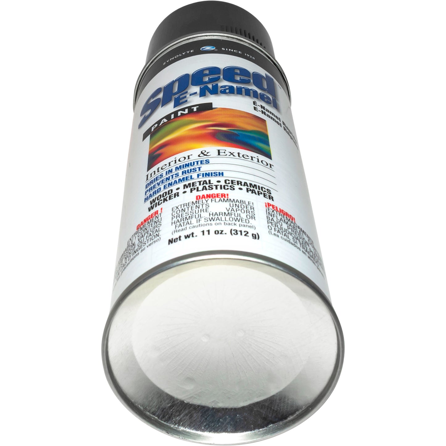 Zynolyte Speed E-Namel Z277 Fast Drying Enamel Spray Paint Semi-Gloss Black 11 oz Can Case of 12