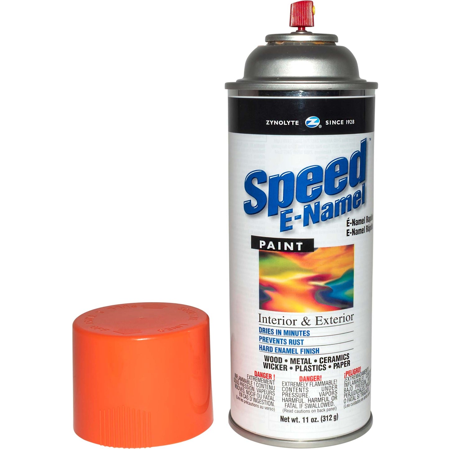 Zynolyte Speed E-Namel Z298 Fast Drying Enamel Spray Paint Orange 11 oz Can Case of 12