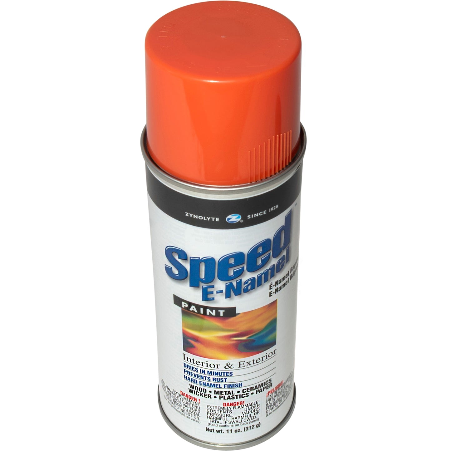 Zynolyte Speed E-Namel Z298 Fast Drying Enamel Spray Paint Orange 11 oz Can Case of 12