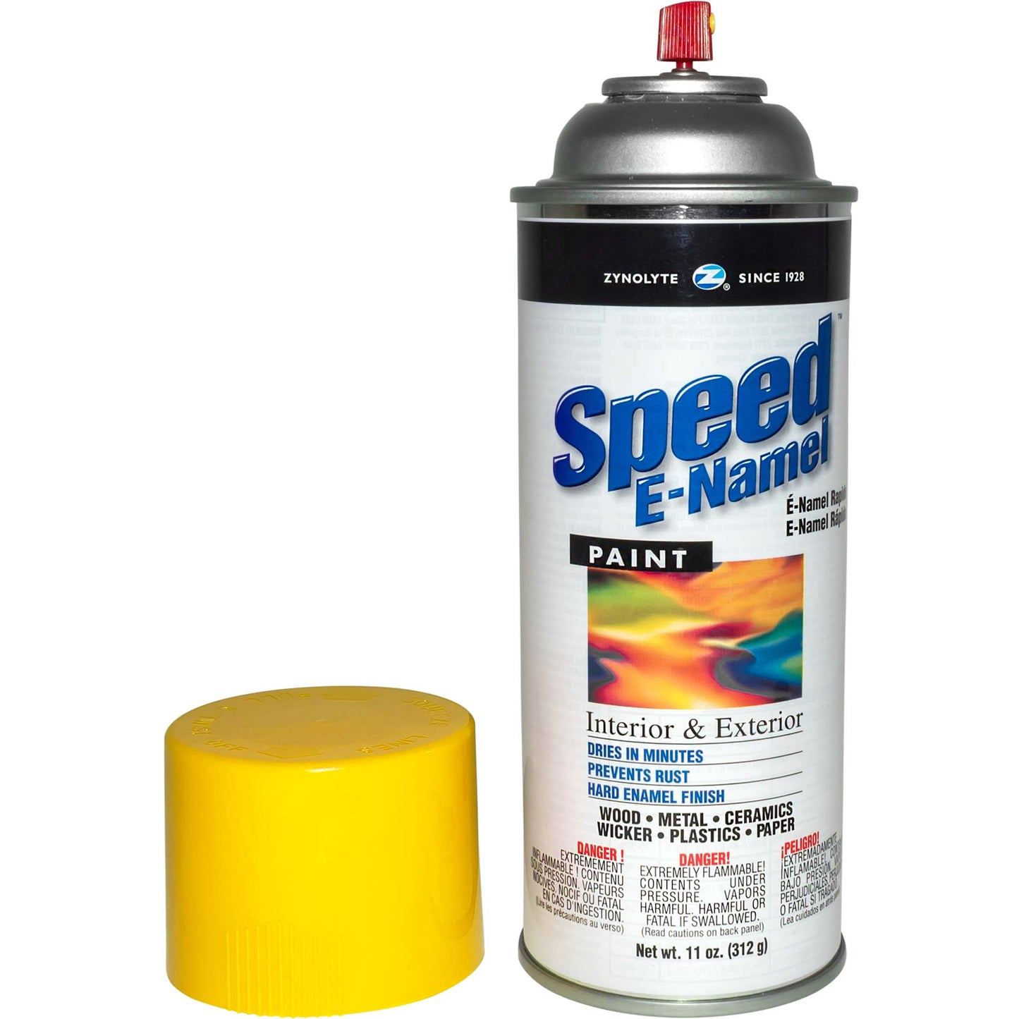 Zynolyte Speed E-Namel Z467 Fast Drying Enamel Spray Paint Lemon Yellow 11 oz Can Case of 12