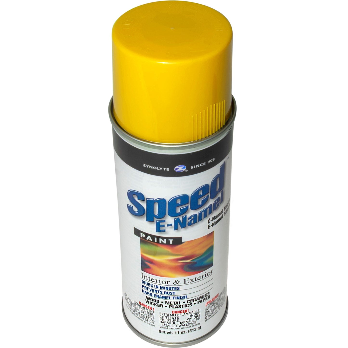 Zynolyte Speed E-Namel Z467 Fast Drying Enamel Spray Paint Lemon Yellow 11 oz Can Case of 12