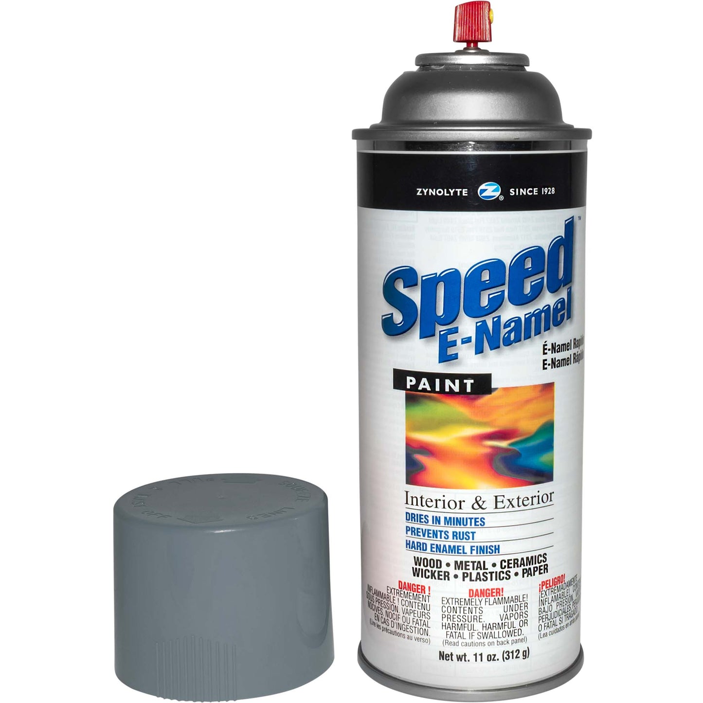 Zynolyte Speed E-Namel Z468 Fast Drying Enamel Spray Paint Medium Gray 11 oz Can Case of 12
