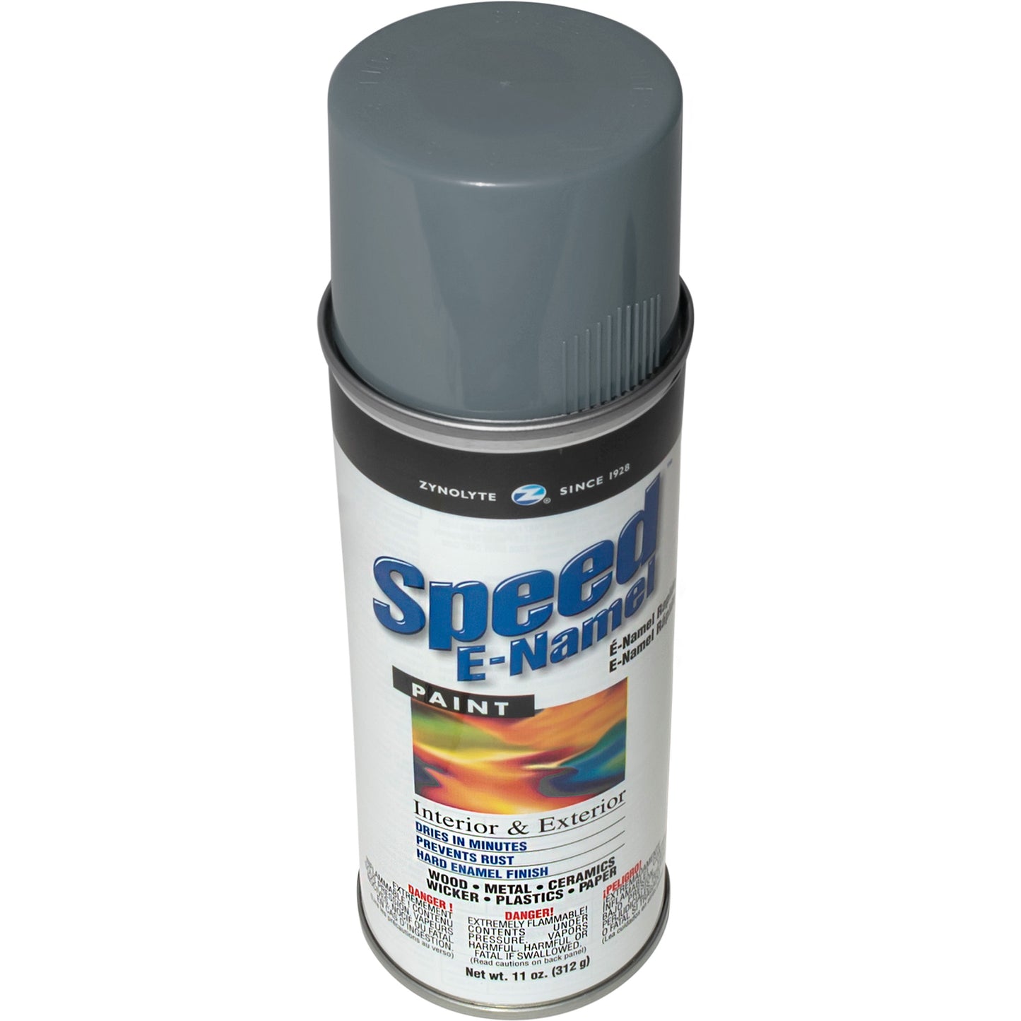Zynolyte Speed E-Namel Z468 Fast Drying Enamel Spray Paint Medium Gray 11 oz Can Case of 12