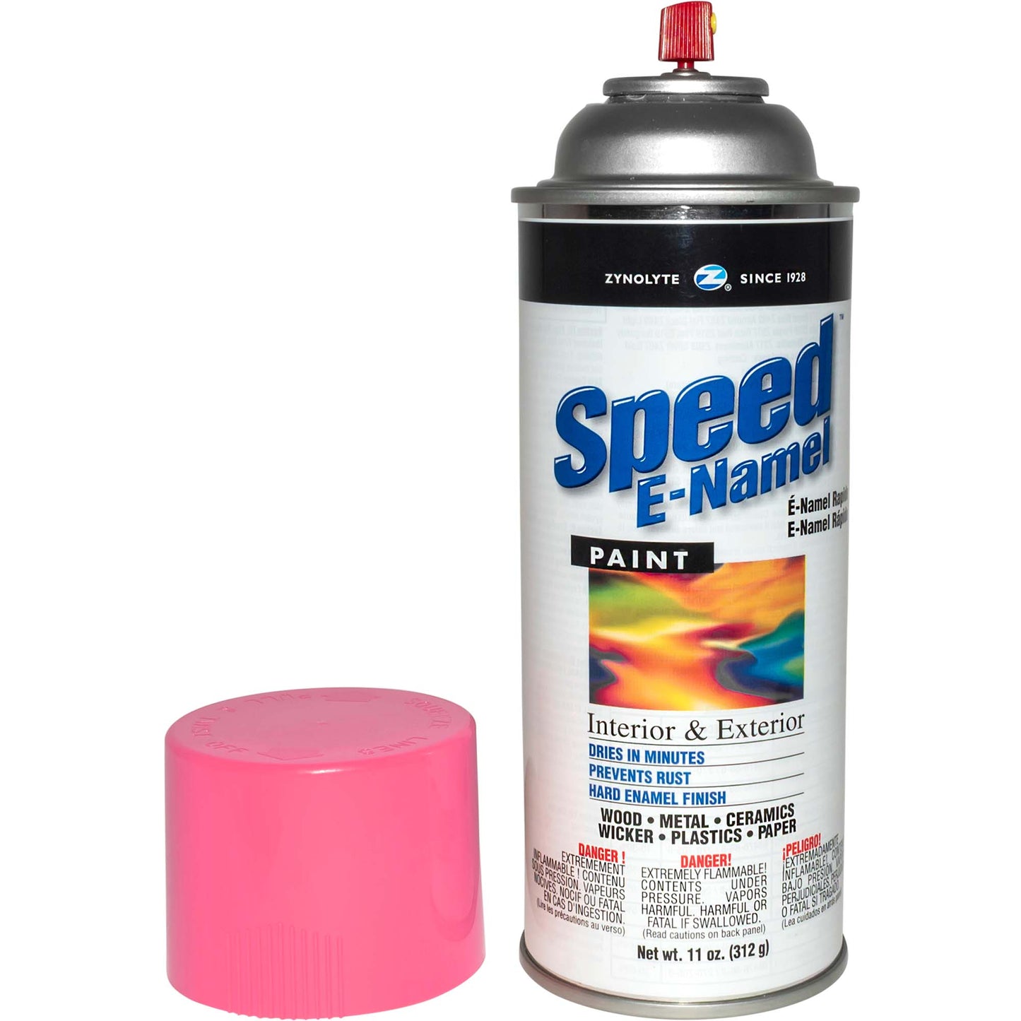 Zynolyte Speed E-Namel Z518 Fast Drying Enamel Spray Paint Pink 11 oz Can Case of 12