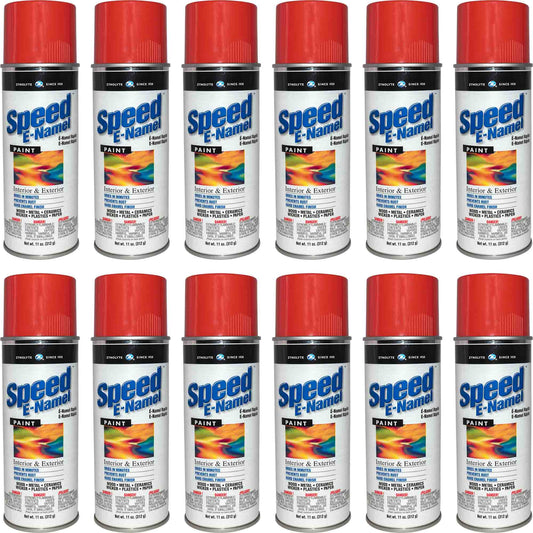 Zynolyte Speed E-Namel Z813 Fast Drying Enamel Spray Paint Red 11 oz Can Case of 12