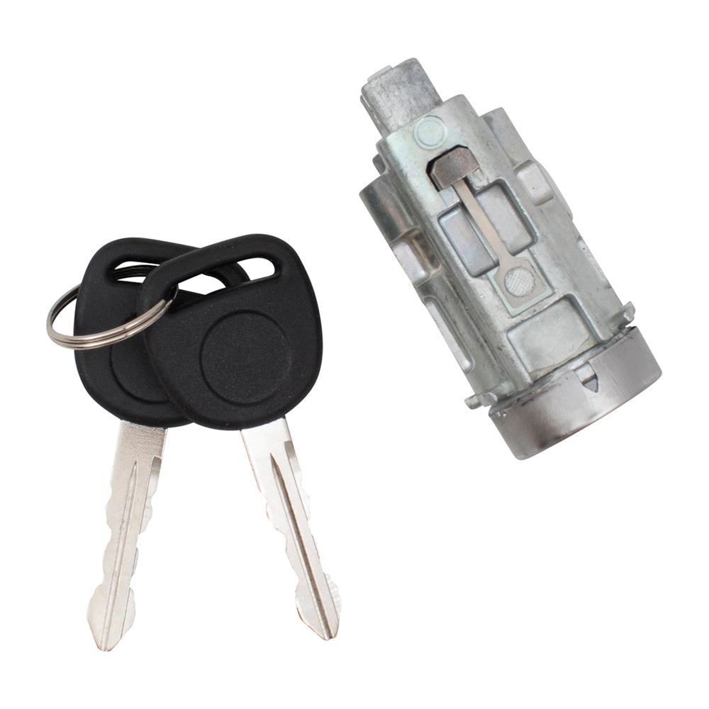 Brock Aftermarket Ignition Lock Cylinder and Keys with Passlock Sensor Compatible with 1997-2003 Chevy Malibu