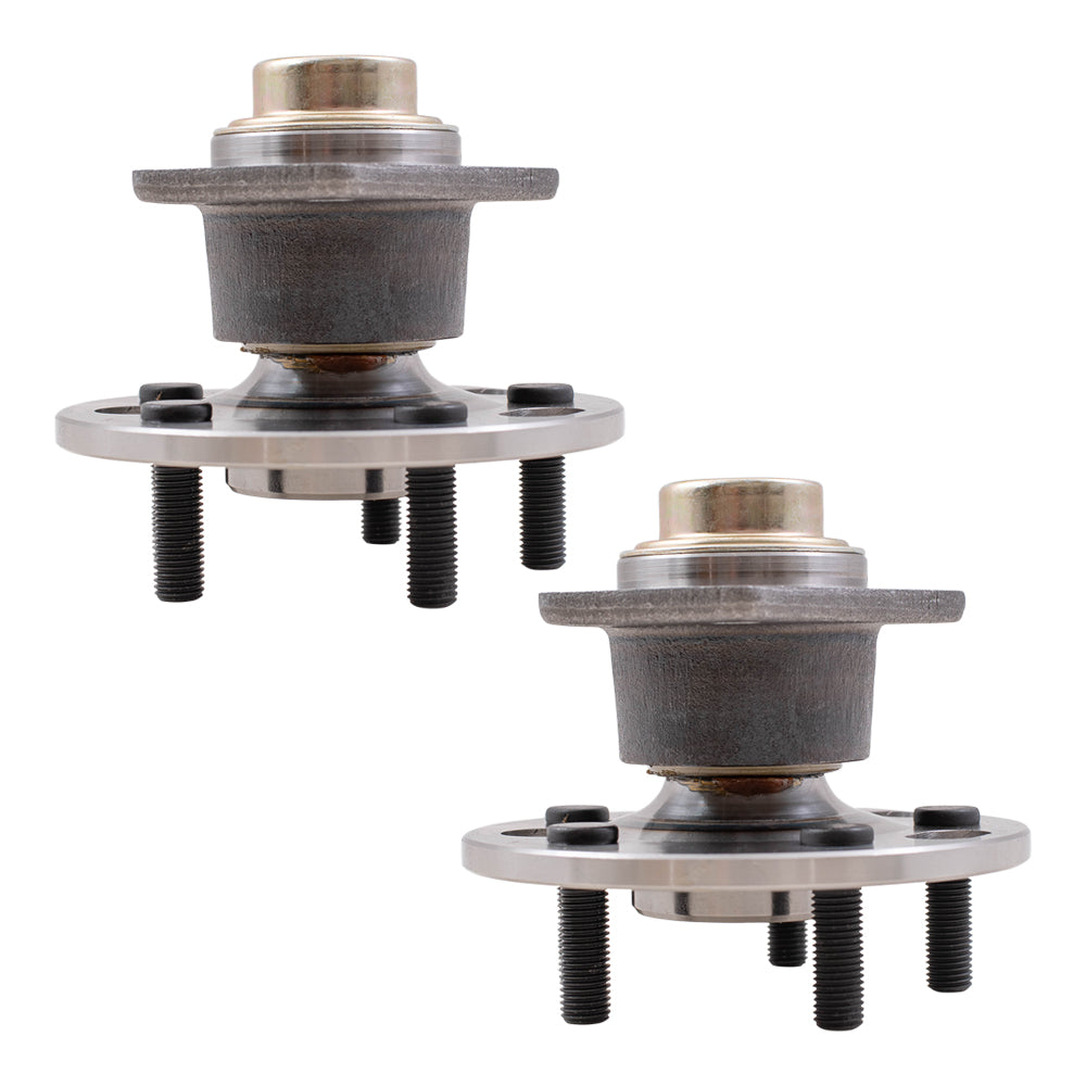 Brock Replacement Set Rear Hubs and Wheel Bearings Compatible with 1985-1991 Grand Am Cutlass Calais