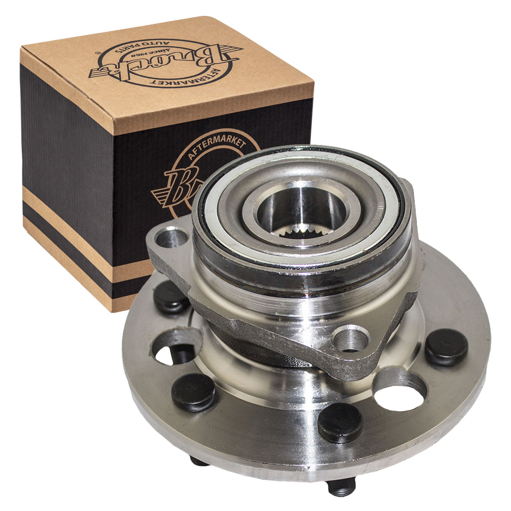 Brock Replacement Front Hub and Wheel Bearing Assembly Compatible with Blazer Suburban Yukon K1500 K2500 Pickup Truck 15693437