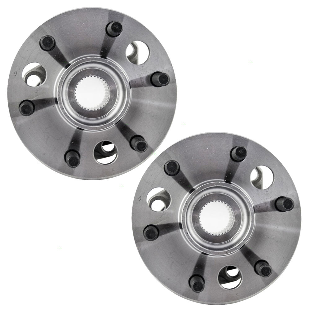 Brock Replacement Set Front Hubs and Wheel Bearings Compatible with 1500 Pickup Truck Suburban Tahoe Yukon & Denali 4-Wheel Drive