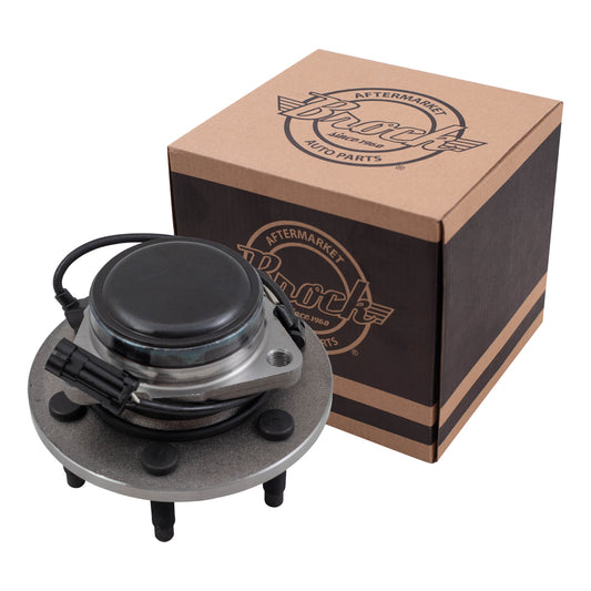 Brock Replacement Front Hub and Wheel Bearing Assembly Compatible with 99-07 Silverado Sierra 1500 Pickup Truck Rear-Wheel Drive w/ 16" 6 lug wheels