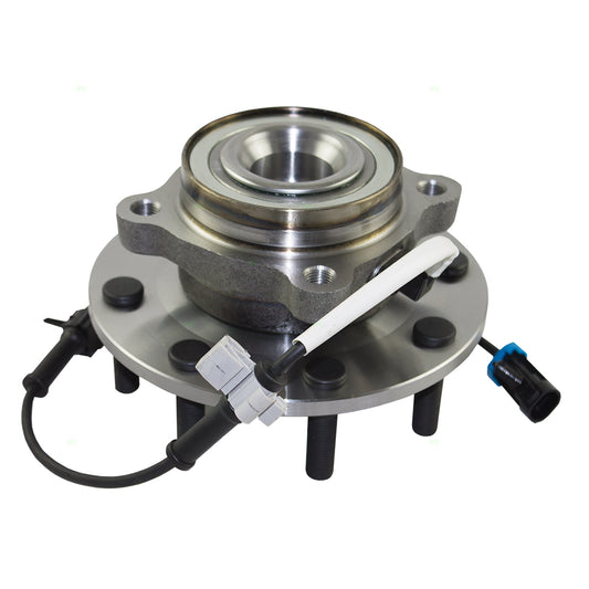 Brock Replacement Front Hub and Wheel Bearing Assembly Compatible with 99-07 Silverado Sierra Pickup Truck 4-Wheel Drive 8 Stud Wheels 15946732