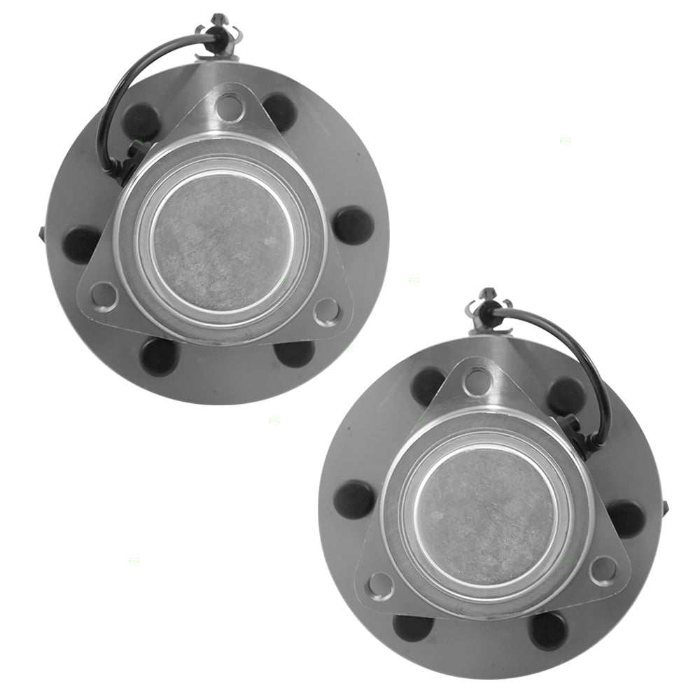 Brock Replacement Set Front Hubs and Wheel Bearings Compatible with 2007-2014 Silvero Sierra 1500 Pickup Truck w/Rear-Wheel Drive 22841380