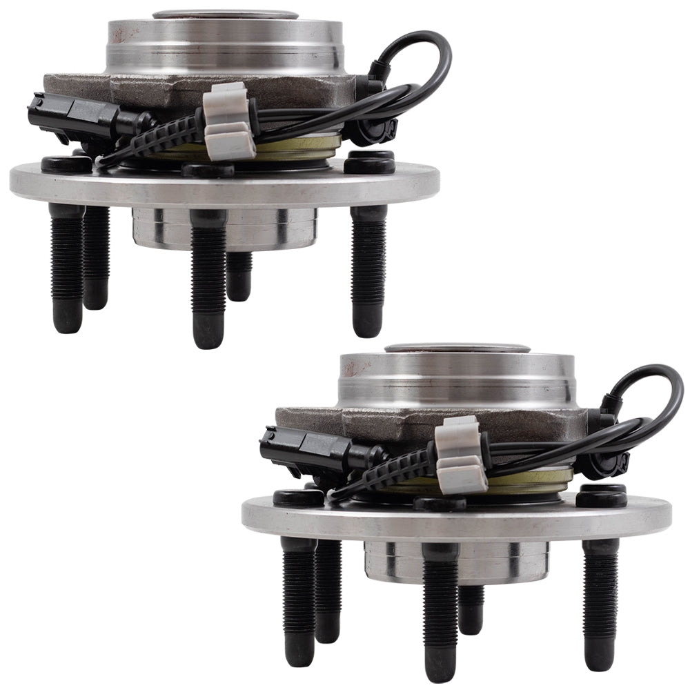 Brock Replacement Set Front Hubs and Wheel Bearings Compatible with 2007-2013 Silverado Sierra 1500 Pickup Truck 4-Wheel Drive 22841381