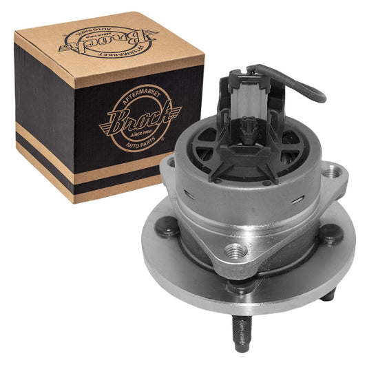 Brock Replacement Front Hub and Wheel Bearing Assembly Compatible with Cobalt G5 Ion 4 Lug Wheel with ABS 22701516