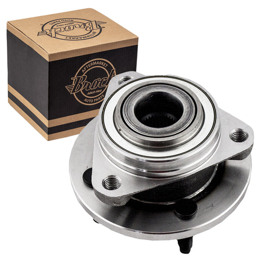 Brock Replacement Front Hub and Wheel Bearing Assembly Compatible with Cobalt G5 Ion 4 Lug Wheel without ABS 22701520