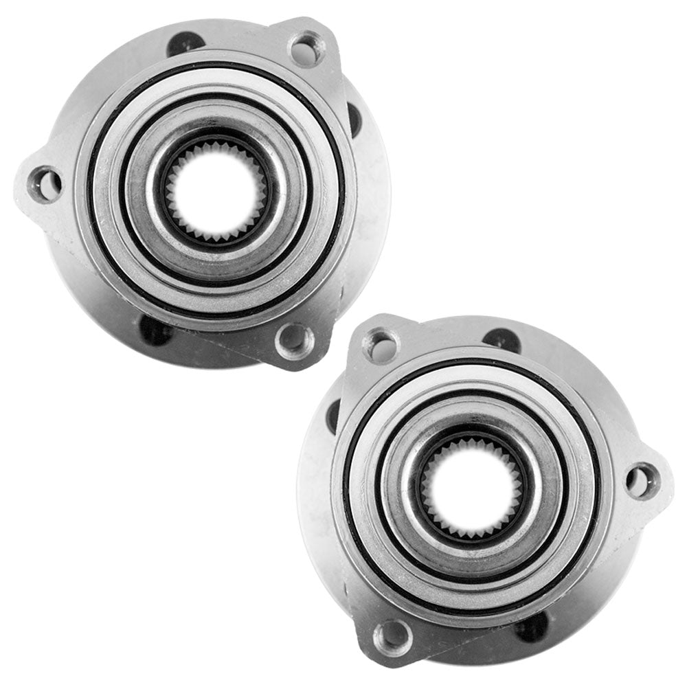Brock Replacement Set Front Hubs and Wheel Bearings Compatible with Malibu/Maxx Malibu Classic G6 Aura HHR SS without ABS 15793213